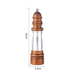 Pfeffermühle in Holz-Leuchtturmform, manuelles Meersalz-Mahlwerkzeug für den Haushalt, Stil 2