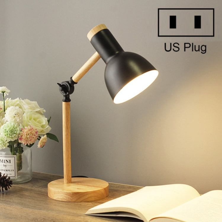 T1062 Wohnheim Augenschutz Schreibtischlampe Schlafzimmer Nachttisch Holzlampe, US-Stecker, EU-Stecker, UK-Stecker, AU-Stecker