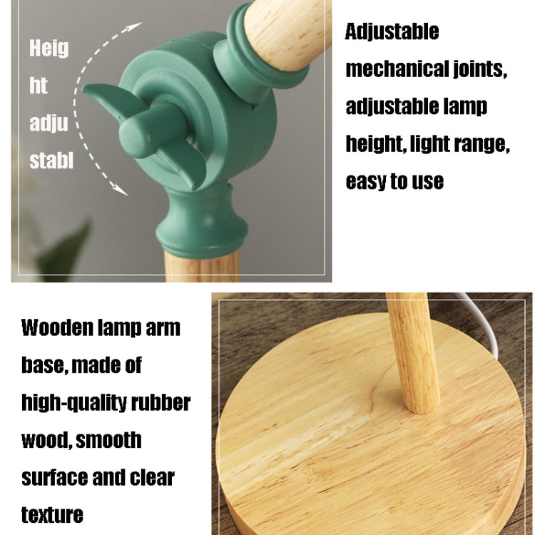 T1062 Wohnheim Augenschutz Schreibtischlampe Schlafzimmer Nachttisch Holzlampe, US-Stecker, EU-Stecker, UK-Stecker, AU-Stecker