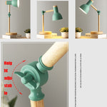 T1062 Wohnheim Augenschutz Schreibtischlampe Schlafzimmer Nachttisch Holzlampe, US-Stecker, EU-Stecker, UK-Stecker, AU-Stecker