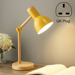 T1062 Wohnheim Augenschutz Schreibtischlampe Schlafzimmer Nachttisch Holzlampe, US-Stecker, EU-Stecker, UK-Stecker, AU-Stecker