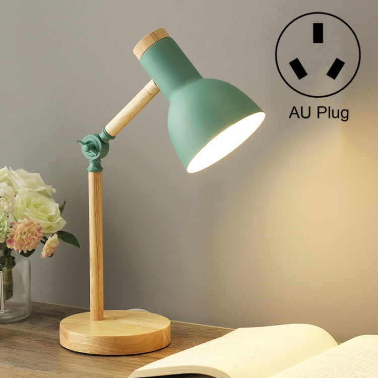 T1062 Wohnheim Augenschutz Schreibtischlampe Schlafzimmer Nachttisch Holzlampe, US-Stecker, EU-Stecker, UK-Stecker, AU-Stecker
