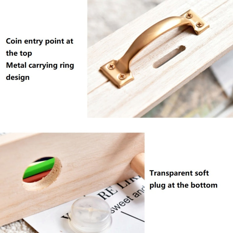 Holz Spardose Große Kapazität Kinder Sparschwein Kreative Desktop-Accessoires