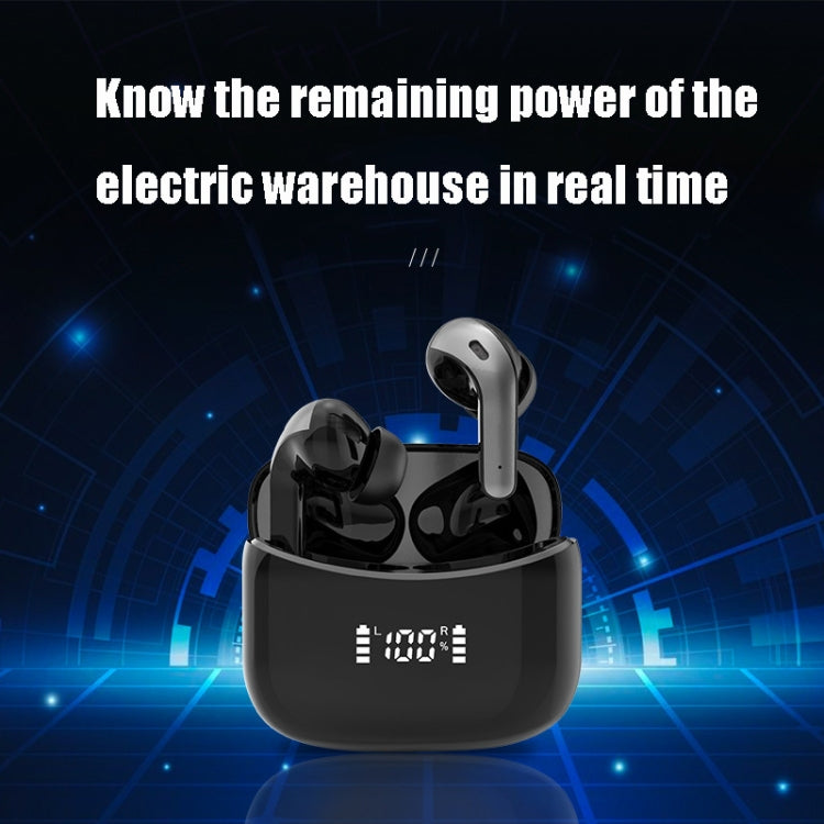 Kabelloser Touch Digitalanzeige Bluetooth Ohrhörer, Schwarz, Weiß