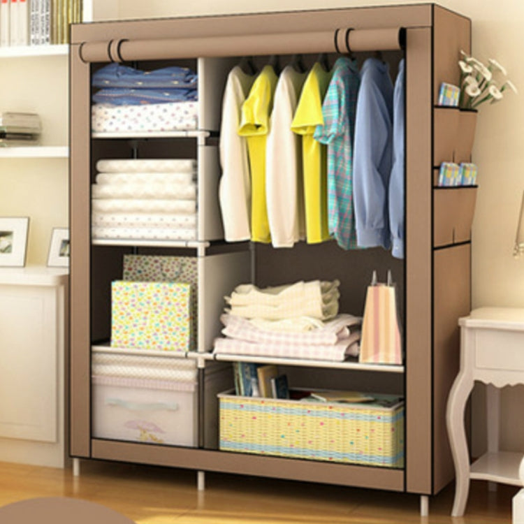 Einfacher moderner Kleiderschrank aus Stoff, spezieller Stoffschrank, Montage, Stahlrohr, verstärkter Stahlrahmen, Aufbewahrungsschrank