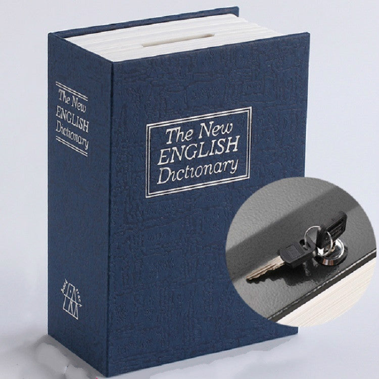 Simulation Englisch Wörterbuch Buch Safe Spardose Kreative Bücherregal Dekoration, Trompetenschlüssel Version, Rot, Blau, Schwarz, Kaffee