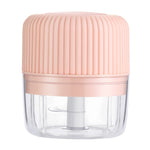 Haushalts-Gemüseschneider Elektrischer USB-Knoblauchzerkleinerer Baby Mini-Kochmaschine Babynahrungszusatzmaschine, 250 ml, 100 ml + 250 ml, 100 ml