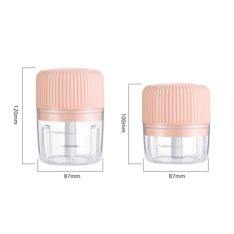 Haushalts-Gemüseschneider Elektrischer USB-Knoblauchzerkleinerer Baby Mini-Kochmaschine Babynahrungszusatzmaschine, 250 ml, 100 ml + 250 ml, 100 ml