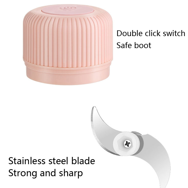 Haushalts-Gemüseschneider Elektrischer USB-Knoblauchzerkleinerer Baby Mini-Kochmaschine Babynahrungszusatzmaschine, 250 ml, 100 ml + 250 ml, 100 ml