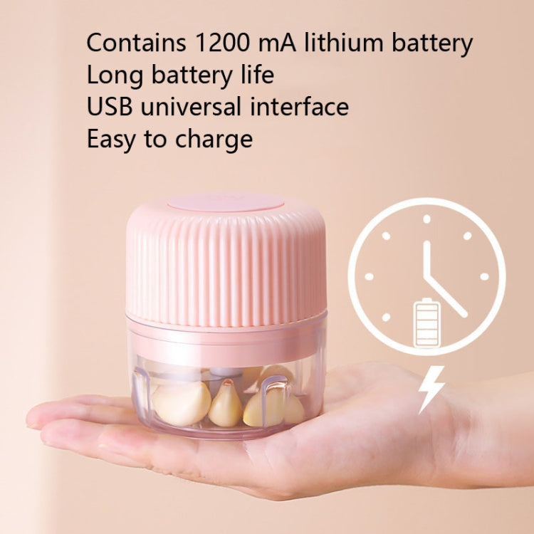 Haushalts-Gemüseschneider Elektrischer USB-Knoblauchzerkleinerer Baby Mini-Kochmaschine Babynahrungszusatzmaschine, 250 ml, 100 ml + 250 ml, 100 ml