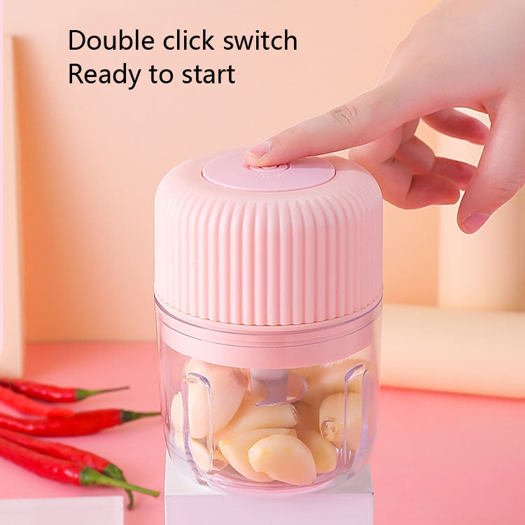 Haushalts-Gemüseschneider Elektrischer USB-Knoblauchzerkleinerer Baby Mini-Kochmaschine Babynahrungszusatzmaschine, 250 ml, 100 ml + 250 ml, 100 ml