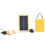 3W Solar-Kleinsystem Haushalt Multifunktionale tragbare Notleuchte, Gelb, Grün, Rot