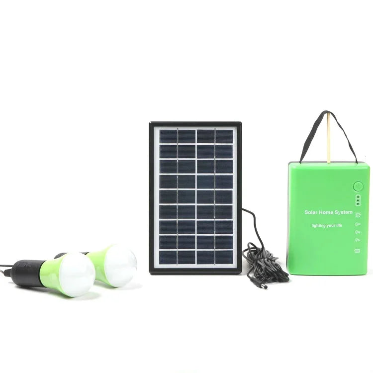3W Solar-Kleinsystem Haushalt Multifunktionale tragbare Notleuchte, Gelb, Grün, Rot