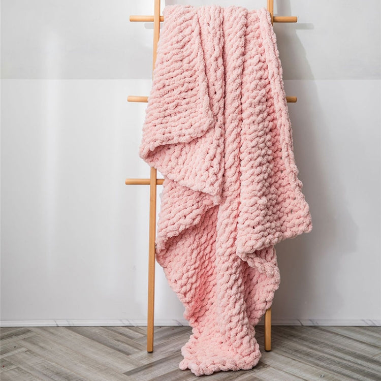 Handgestrickte Decke aus dicker Wolle, Sofa-Chenille-Strickdecke, 80 x 100 cm, 130 x 160 cm