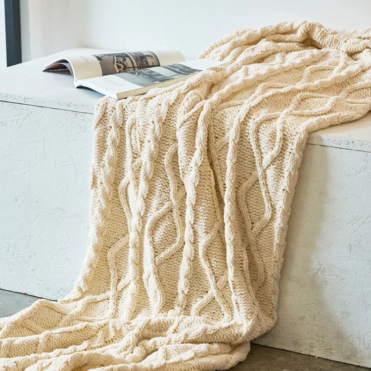 Heim-Softdekoration Chenille-Strick Freizeitdecke Sofa-Klimadecke Autodecke, 130x180cm