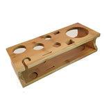 10-teiliges Edelstahl-Shaker-Bambusständer-Set Schräger Mund Bar Cocktail Barkeeper-Werkzeug, 350ml, 550ml, 750ml