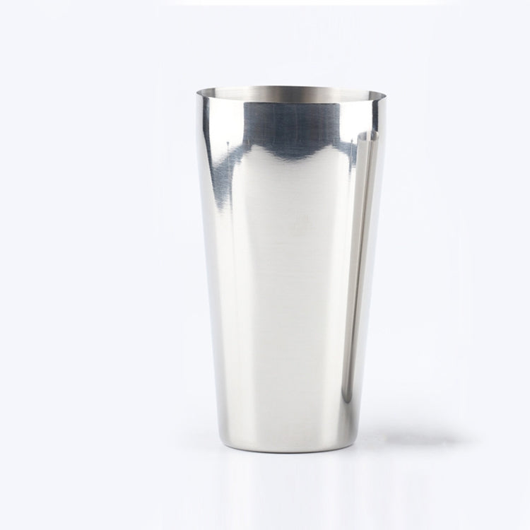 10-teiliges Edelstahl-Shaker-Bambusständer-Set Schräger Mund Bar Cocktail Barkeeper-Werkzeug, 350ml, 550ml, 750ml