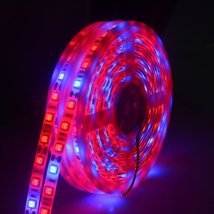 5m 300 LEDs SMD 5050 Vollspektrum LED-Streifen Fitolampen für Gewächshaus-Hydroponikpflanzen, wasserdicht