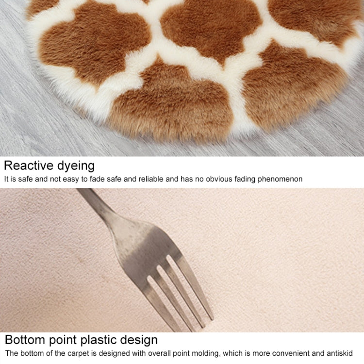 Imitationsfell Teppich für Wohnzimmer, Plüsch Teppich, Yoga-Matte, Dekoration, 60cm, 80cm, 90cm, 100cm