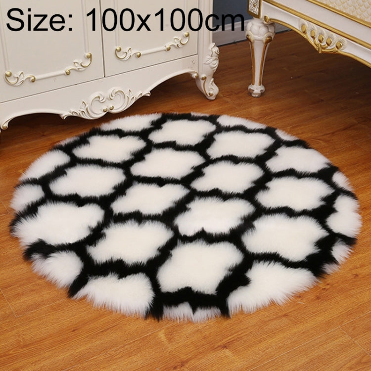 Imitationsfell Teppich für Wohnzimmer, Plüsch Teppich, Yoga-Matte, Dekoration, 60cm, 80cm, 90cm, 100cm