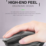 Inphic A1 6 Tasten 1000/1200/1600 DPI Heim-Gaming Kabellose Mechanische Maus, Farbe: Grau Kabellos+Bluetooth 4.0+Bluetooth 5.0, Schwarz Kabellos+Bluetooth 4.0+Bluetooth 5.0, Schwarz Kabelloses Laden Stille Version, Grau Kabelloses Laden Stille Version