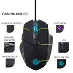 Inphic PW1 Game Mute Makrodefinition Beleuchtete Kabelmaus, Kabellänge: 1,5 m, Mute Schwarz Business Version, Mute Schwarz Game Version, Mute Titangrau Game Version