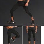 Hoch elastische Lycra Waben Crash-Hose Herren Basketball Fitness Siebenachtel Jogginghose, S, M, L, XL, XXL, XXXL