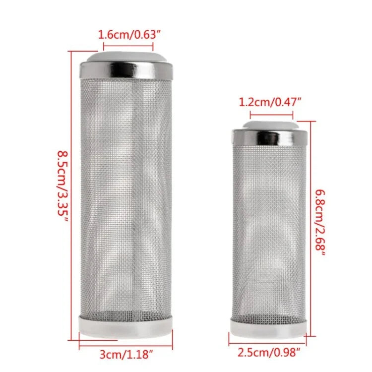 Edelstahl-Wassereinlass-Schutzabdeckung, Aquarienfilter-Wassereinlass-Saugfilterabdeckung, Spezifikation: Weiß 12 mm, Weiß 12 mm, Weiß 16 mm, Schwarz 12 mm, Schwarz 16 mm