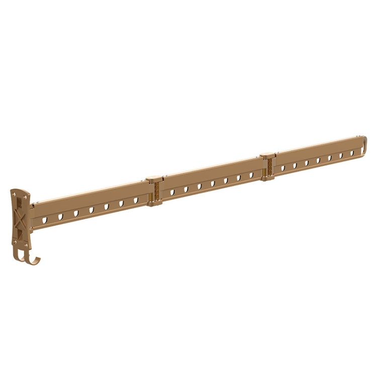 Wäscheständer klappbar, ausziehbarer Balkon-Wäscheständer, Innenbereich, Wandmontage, Kleiderstange, Gold Lang (3 Abschnitte), Silber Lang (3 Abschnitte), Schwarz Lang (3 Abschnitte)