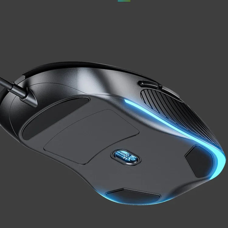 Inphic PB1 Business Office Stumme Makro-Definition Kabelgebundene Gaming-Maus, Kabellänge: 1,5 m, Klassische Hintergrundbeleuchtung, Mattweiße Beleuchtung