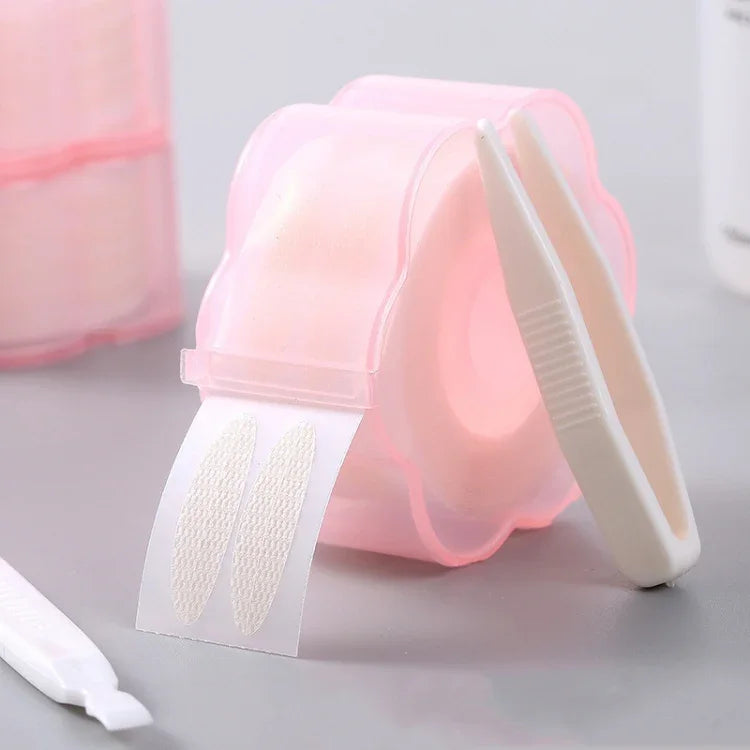 Doppellid-Sticker mit Klebekraft (auch bei Wasserkontakt), natürliche, unsichtbare, klebstofffreie Spitzen-Oliven-Augen-Sticker, Spitzen-L-Rolle, Spitzen-M-Rolle, Spitzen-Oliven-Rolle