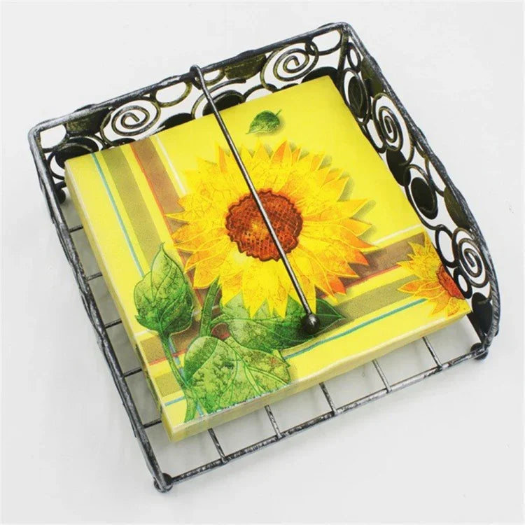 Bunte Druck Party Dekoration Serviette Kosmetiktuch, Gelbe Sonnenblume