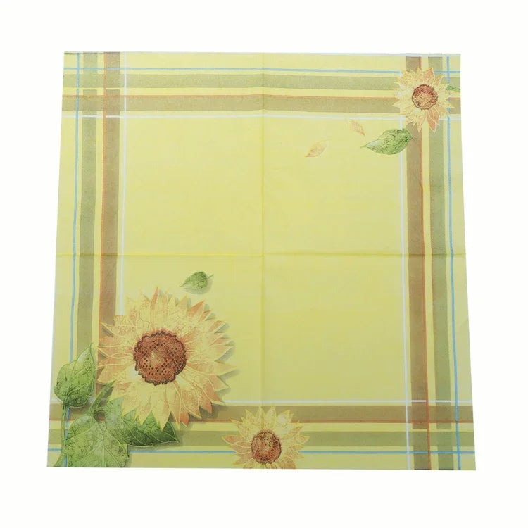 Bunte Druck Party Dekoration Serviette Kosmetiktuch, Gelbe Sonnenblume