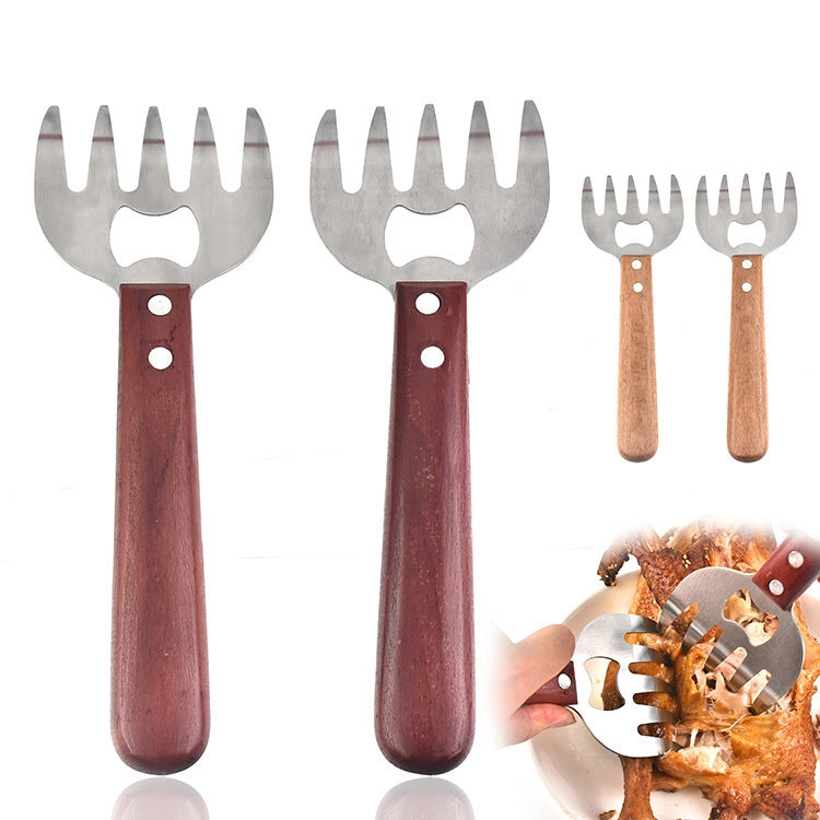 2 STK Bärenklauen-Fleischteiler Grillwerkzeug Multifunktionaler Fleischzerkleinerer, Primärfarben, Rot