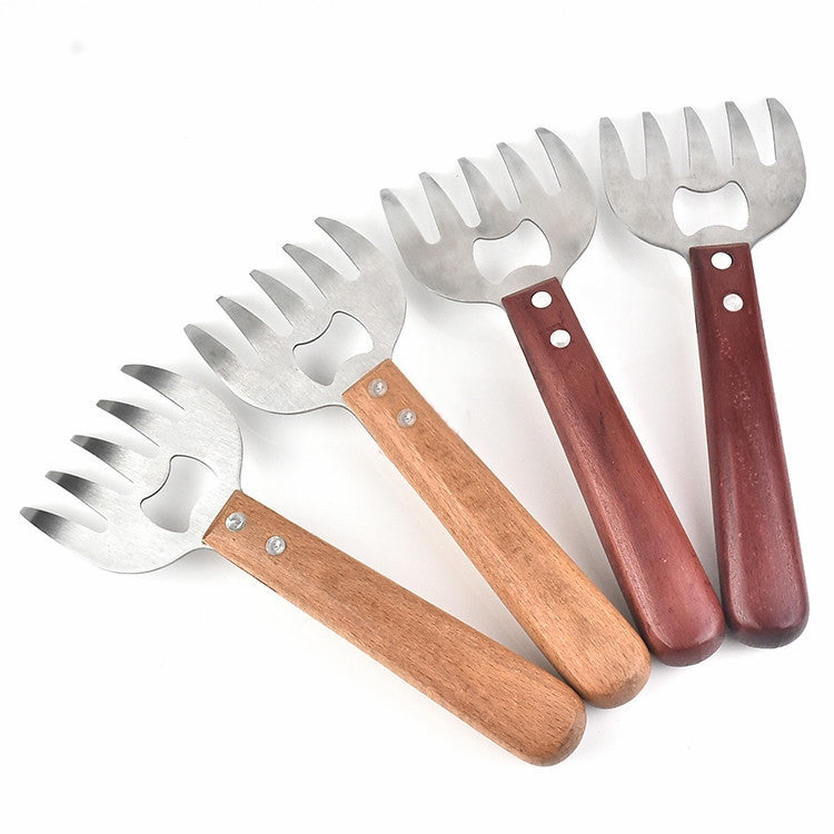 2 STK Bärenklauen-Fleischteiler Grillwerkzeug Multifunktionaler Fleischzerkleinerer, Primärfarben, Rot