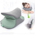 BEWALKER Multifunktionales tragbares Studenten-Nickerchenkissen Lendenwirbelstütze Faltbares Memory Foam Nickerchenkissen Büroschlafkissen, 38x20x15cm