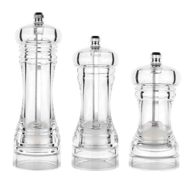 Acryl Transparente Pfeffermühle Manuelle Pfeffermühle Keramikmahlwerk Mehrzweck-Gewürzflasche, 4 Zoll, 5 Zoll, 6 Zoll