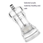 Acryl Transparente Pfeffermühle Manuelle Pfeffermühle Keramikmahlwerk Mehrzweck-Gewürzflasche, 4 Zoll, 5 Zoll, 6 Zoll