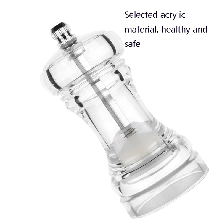 Acryl Transparente Pfeffermühle Manuelle Pfeffermühle Keramikmahlwerk Mehrzweck-Gewürzflasche, 4 Zoll, 5 Zoll, 6 Zoll