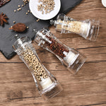 Acryl Transparente Pfeffermühle Manuelle Pfeffermühle Keramikmahlwerk Mehrzweck-Gewürzflasche, 4 Zoll, 5 Zoll, 6 Zoll