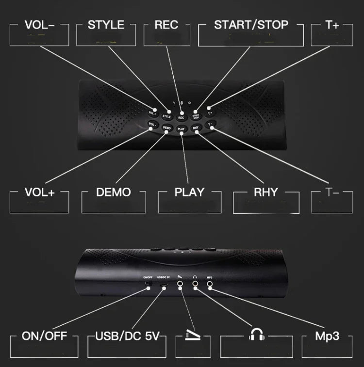 Hand-Rolled Drum Set Color Electronic Drum Lithium Battery Rechargeable Silicone Drum Set, MD862C