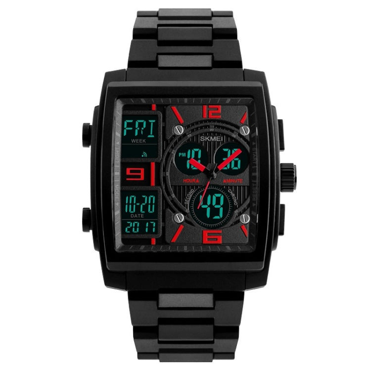 SKMEI 1274 Herren modische elektronische Multifunktions-Outdoor-Sportuhr, Rot, Blau, Schwarz, Golden