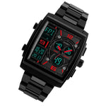 SKMEI 1274 Herren modische elektronische Multifunktions-Outdoor-Sportuhr, Rot, Blau, Schwarz, Golden