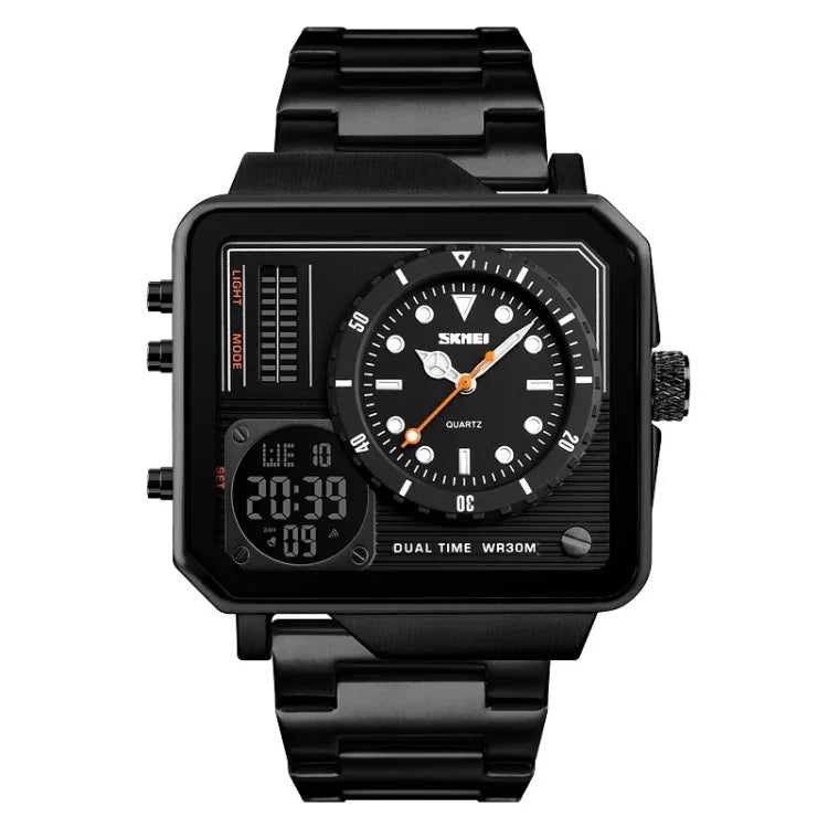 SKMEI 1392 Multifunktions-Outdoor-Sportuhr Business-Doppelanzeige Wasserdichte elektronische Uhr