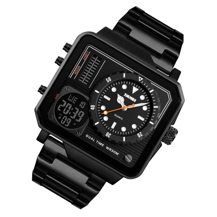 SKMEI 1392 Multifunktions-Outdoor-Sportuhr Business-Doppelanzeige Wasserdichte elektronische Uhr