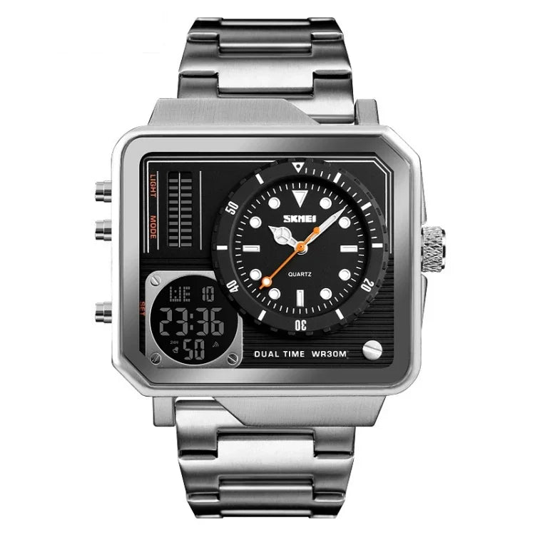 SKMEI 1392 Multifunktions-Outdoor-Sportuhr Business-Doppelanzeige Wasserdichte elektronische Uhr