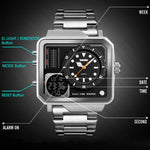 SKMEI 1392 Multifunktions-Outdoor-Sportuhr Business-Doppelanzeige Wasserdichte elektronische Uhr