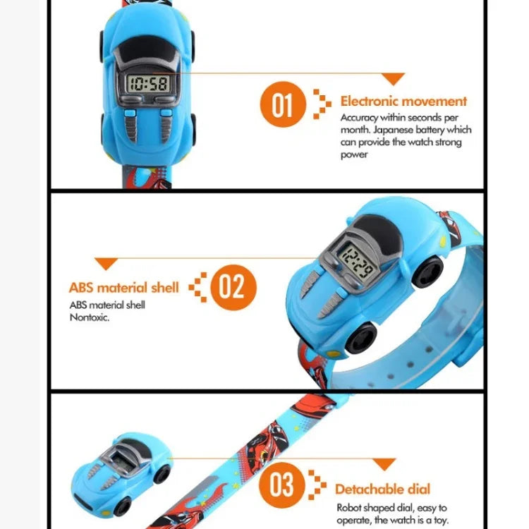 SKMEI 1241 Mode Niedliche Cartoon Auto Kinder Digitaluhr, Gelb, Rot, Blau, Schwarz, Hellblau