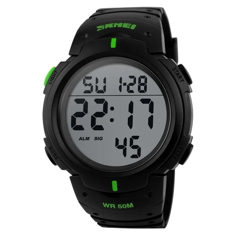 SKMEI 1068 Herren Wasserdichte Outdoor Sport Digitaluhr Studenten Modeuhr, Rot, Grün, Blau, Schwarz, Titanium, Golden, Armeegrün