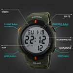 SKMEI 1068 Herren Wasserdichte Outdoor Sport Digitaluhr Studenten Modeuhr, Rot, Grün, Blau, Schwarz, Titanium, Golden, Armeegrün